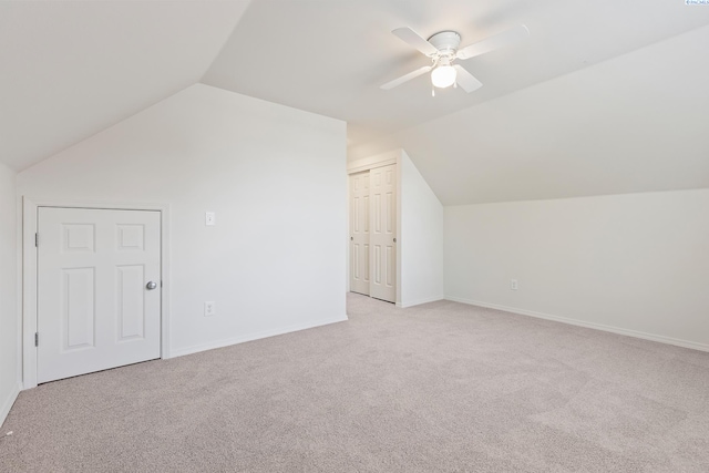 4611 Arabian Ln, Pasco, WA 99301 - bonus room with vaulted ceiling, a ceiling fan, and light carpet
