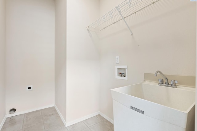 4611 Arabian Ln, Pasco, WA 99301 - washroom with electric dryer hookup, washer hookup, and light tile patterned flooring