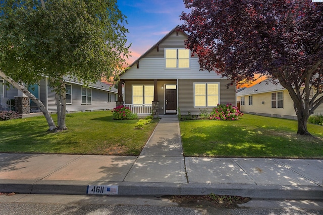 4611 Arabian Ln, Pasco, WA 99301 - view of front of property featuring covered porch and a front lawn