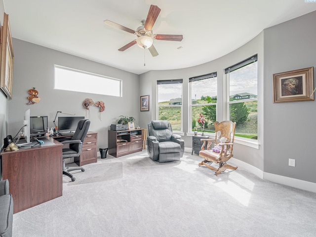 5880 S 58th Ave, West Richland, WA 99353 - home office with carpet flooring and ceiling fan