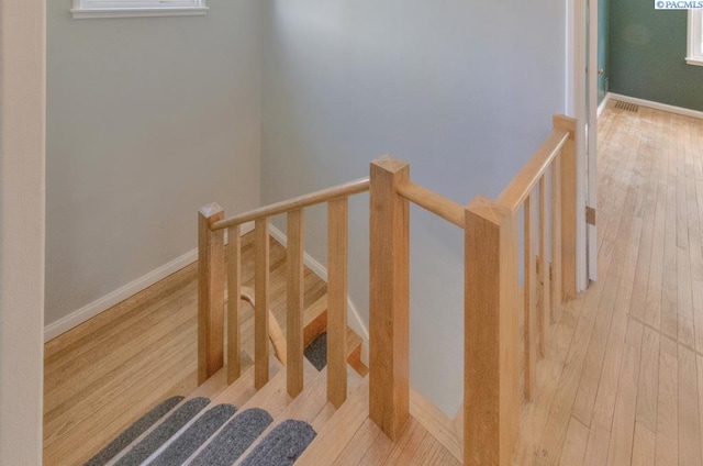 1935 Harris Ave, Richland, WA 99354 - staircase featuring hardwood / wood-style flooring and baseboards