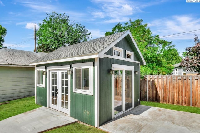1935 Harris Ave, Richland, WA 99354 - view of outdoor structure featuring french doors
