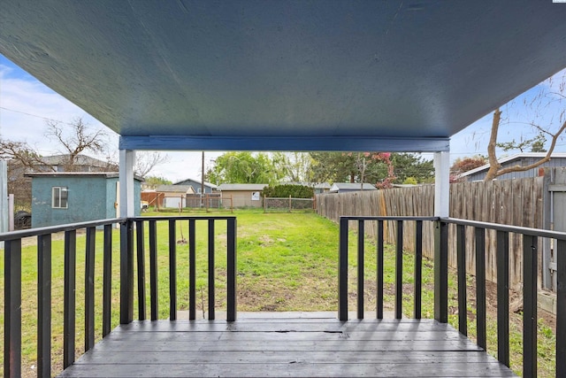 447 S Wilbur Ave, Walla Walla, WA 99362 - wooden deck with a lawn and a fenced backyard