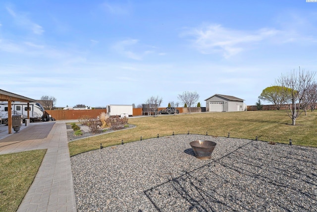 5601 Santa Fe Ln, Pasco, WA 99301 - view of yard with an outbuilding and fence