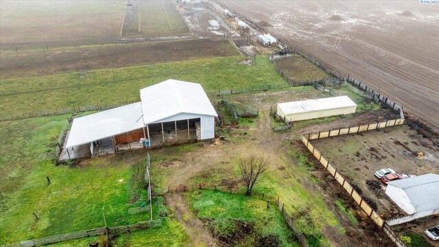 aerial view with a rural view