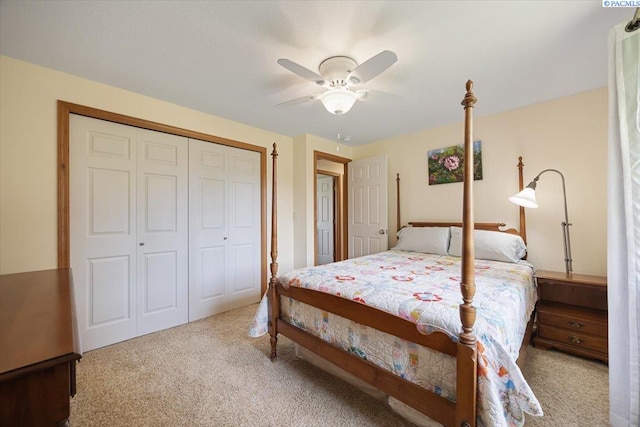 96604 E Clover Rd, Kennewick, WA 99338 - carpeted bedroom featuring a closet and a ceiling fan