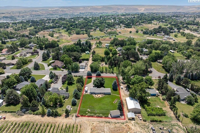 96604 E Clover Rd, Kennewick, WA 99338 - aerial overview of property's location featuring property parcel outlined