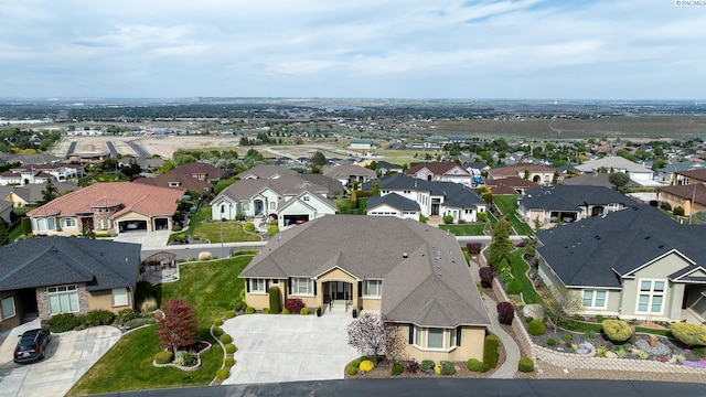 bird's eye view with a residential view