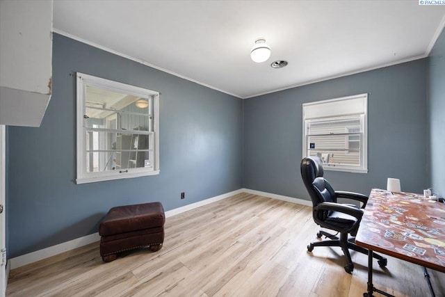 1001 Wilson St, Richland, WA 99354 - office space featuring crown molding, healthy amount of natural light, and wood finished floors