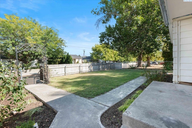 view of yard with a patio