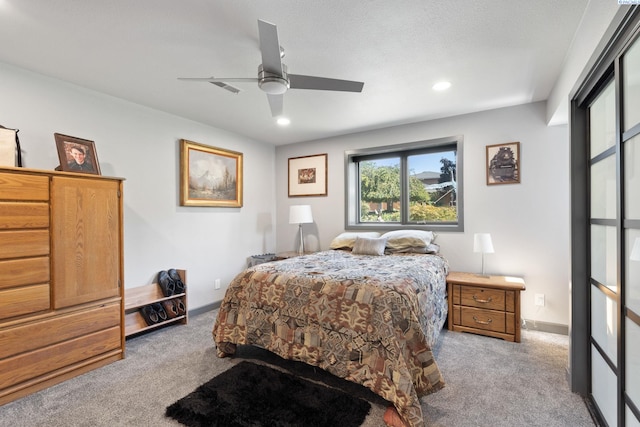 9115 W Maple Dr, Pasco, WA 99301 - carpeted bedroom with recessed lighting and ceiling fan