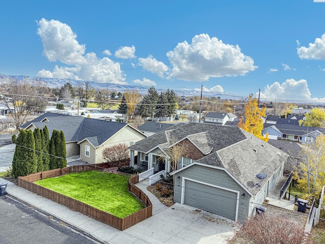 aerial view with a residential view