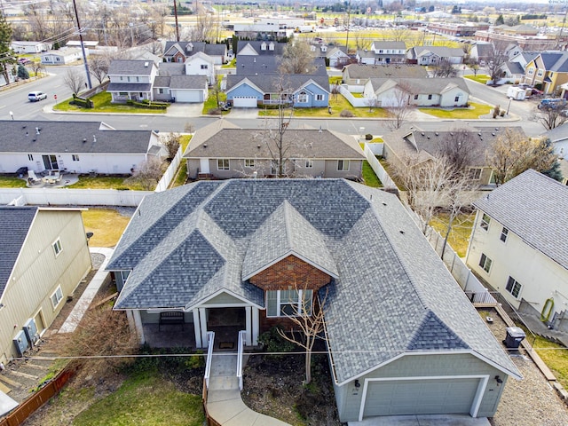 aerial view featuring a residential view