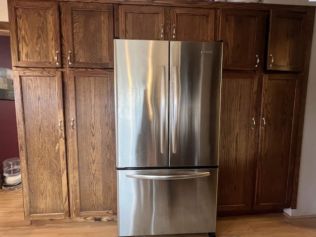 408 S Mill St, Colfax, WA 99111 - kitchen featuring freestanding refrigerator and light wood-style flooring