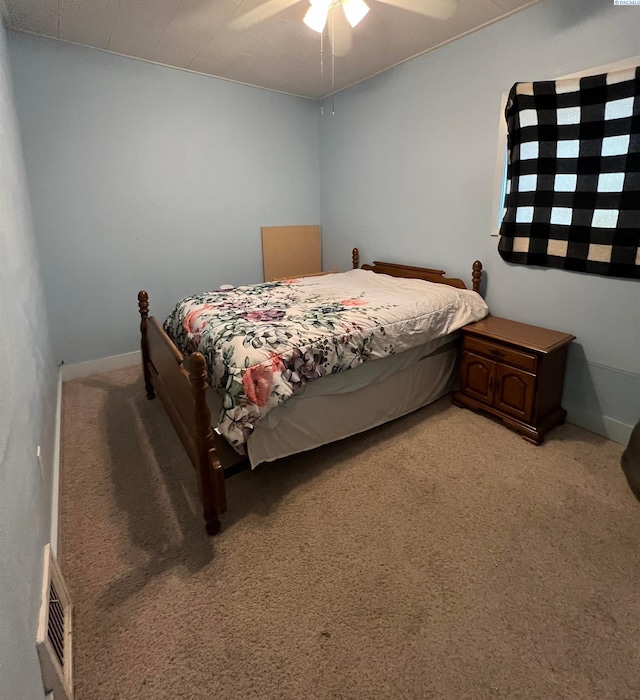 408 S Mill St, Colfax, WA 99111 - bedroom with light carpet and ceiling fan