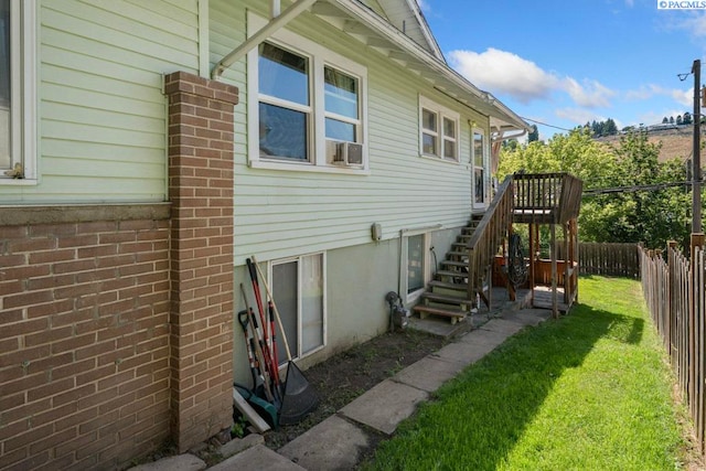 408 S Mill St, Colfax, WA 99111 - view of property exterior featuring a fenced backyard and stairway