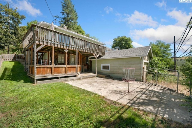 408 S Mill St, Colfax, WA 99111 - back of house featuring a deck, a patio, and roof with shingles