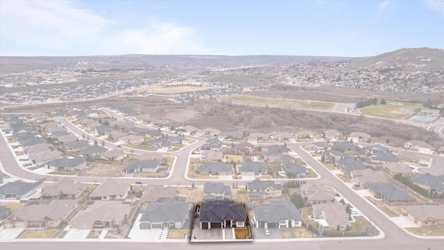 aerial view featuring a mountain view