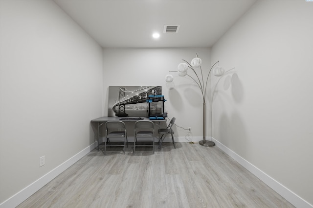 interior space featuring light wood-type flooring