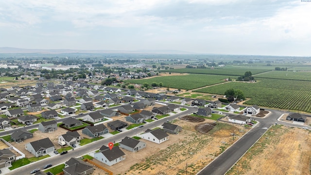 bird's eye view with a rural view