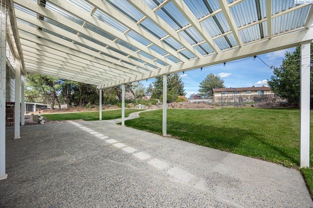 view of patio with a pergola