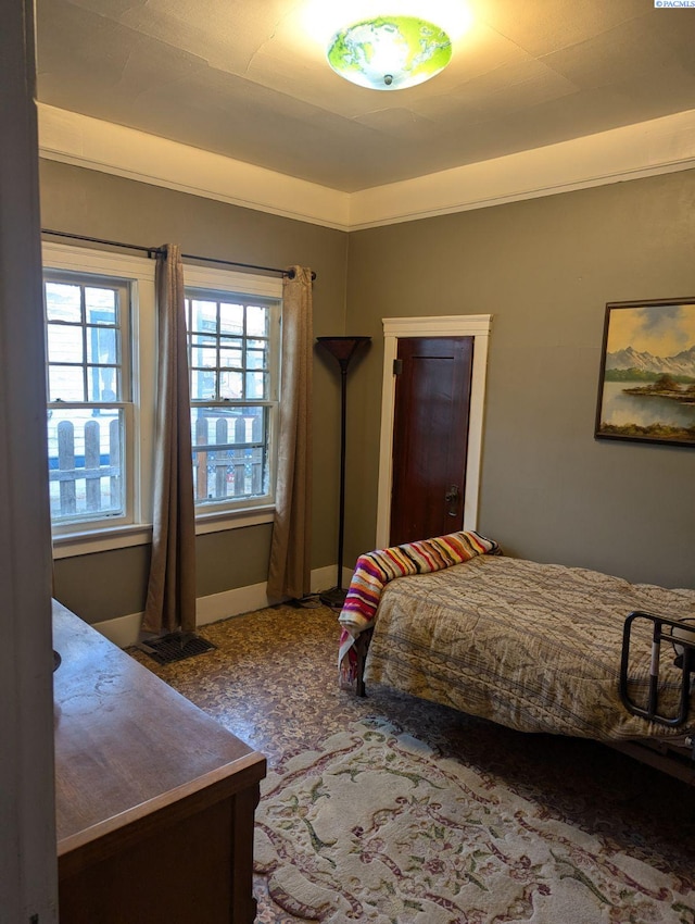 view of carpeted bedroom