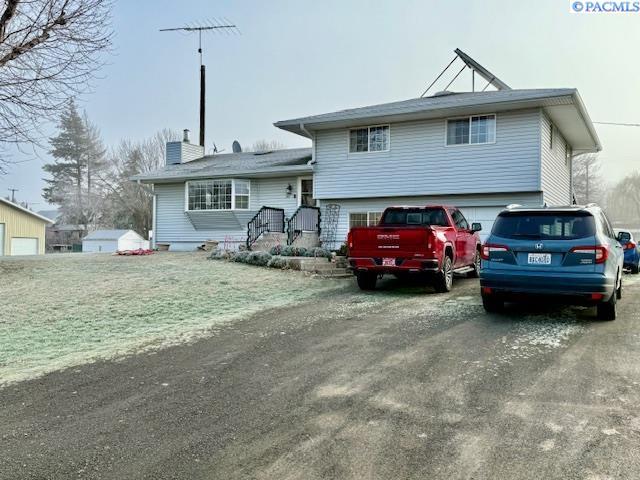 tri-level home featuring a garage