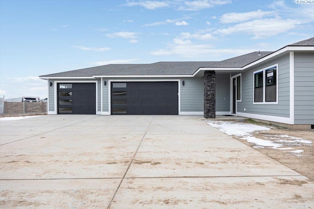 view of front of house featuring a garage