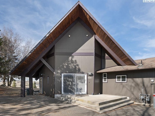 rear view of house featuring a patio area