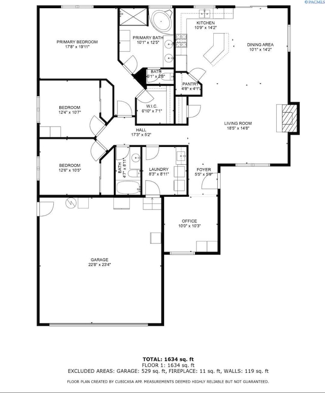 704 W 18th Ct, Kennewick, WA 99337 - floor plan / room layout