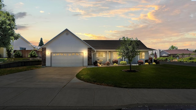 4318 Desert Pl, Pasco, WA 99301 - single story home featuring a garage, driveway, and a lawn