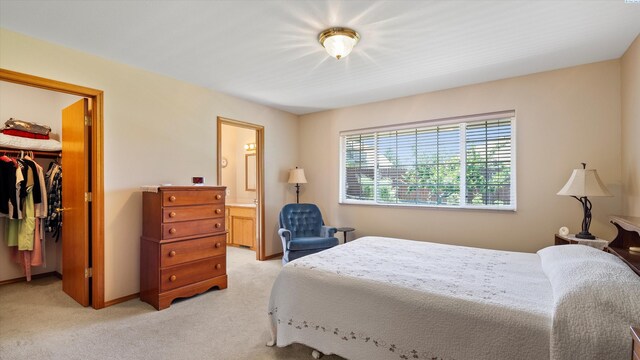 4318 Desert Pl, Pasco, WA 99301 - bedroom with light carpet, a spacious closet, a closet, and ensuite bathroom
