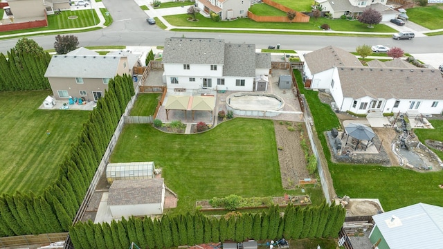 birds eye view of property featuring a residential view