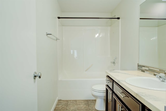 4210 Cornish Ln, Pasco, WA 99301 - full bath featuring bathing tub / shower combination, tasteful backsplash, toilet, and vanity