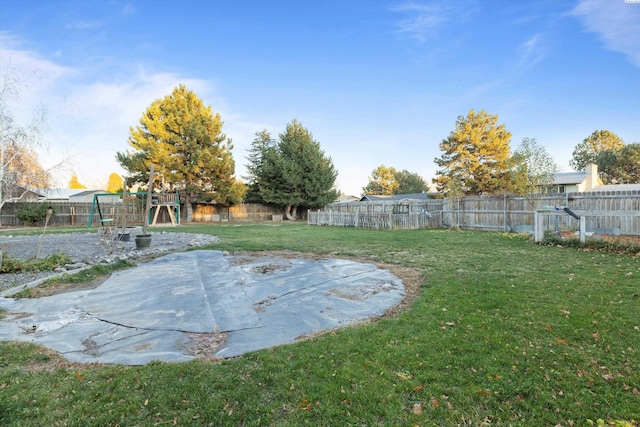 view of yard featuring a playground