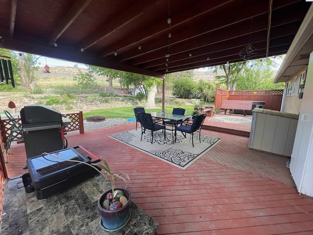 976 Campbell Dr, Prosser, WA 99350 - deck featuring area for grilling and outdoor dining area