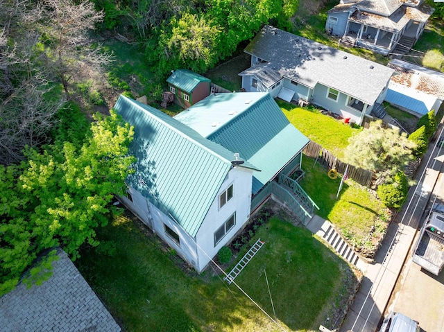 view from above of property