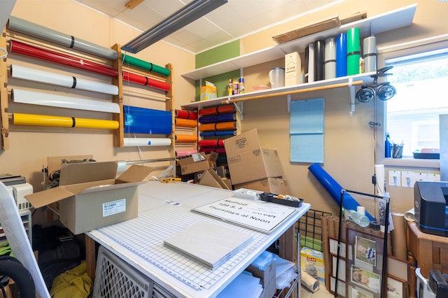 view of storage area