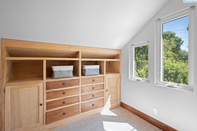 1005 NW State St, Pullman, WA 99163 - unfurnished bedroom with vaulted ceiling, baseboards, and carpet floors