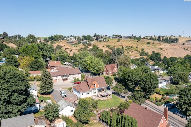 aerial view with a residential view