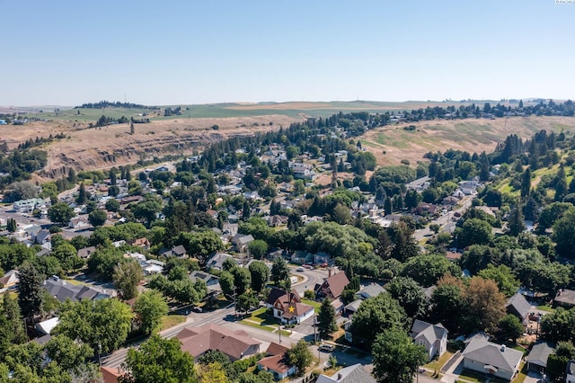 drone / aerial view with a residential view