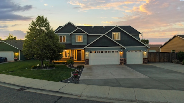 1824 W 28th Ave, Kennewick, WA 99337 - craftsman inspired home featuring concrete driveway, stone siding, and a garage