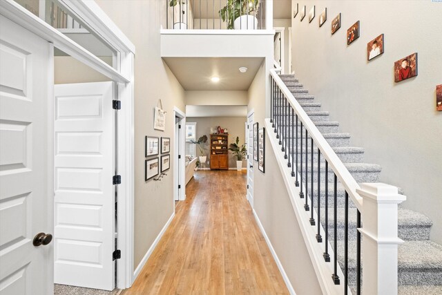 7867 Blanchard Loop, West Richland, WA 99353 - entryway with light wood-style floors and stairway