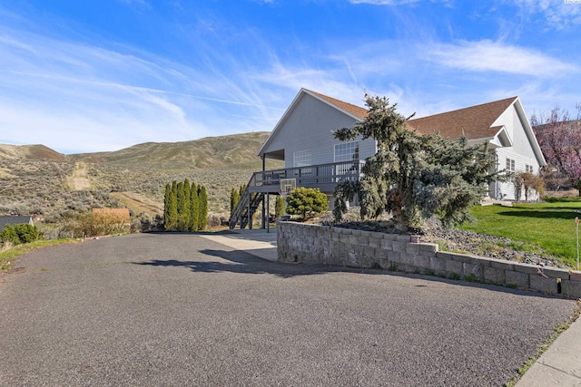 1348 Rohman Dr, Prosser, WA 99350 - view of home's exterior with a mountain view and stairway