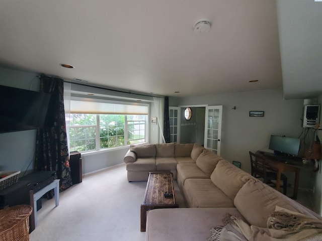 7218 W 15th Ave, Kennewick, WA 99336 - living room featuring carpet floors and french doors