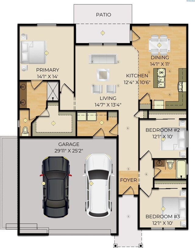 10402 Kokanee Dr, Pasco, WA 99301 - plan
