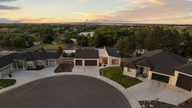 3312 Bing St, West Richland, WA 99353 - aerial view at dusk of a residential view