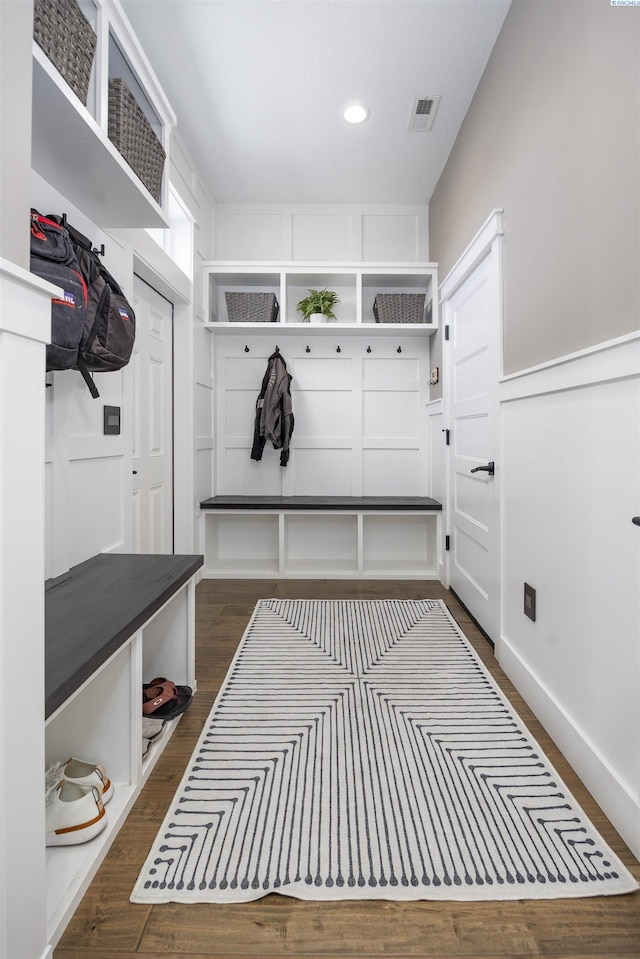 975 Rieve Ct, Richland, WA 99352 - mudroom with dark wood-style flooring and recessed lighting