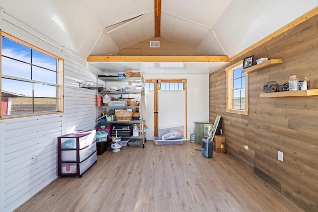 storage room with visible vents