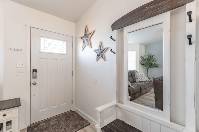 entryway featuring light wood-type flooring